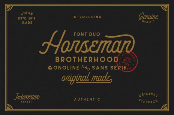 Horseman: A Timeless Vintage Script for Creative Projects
